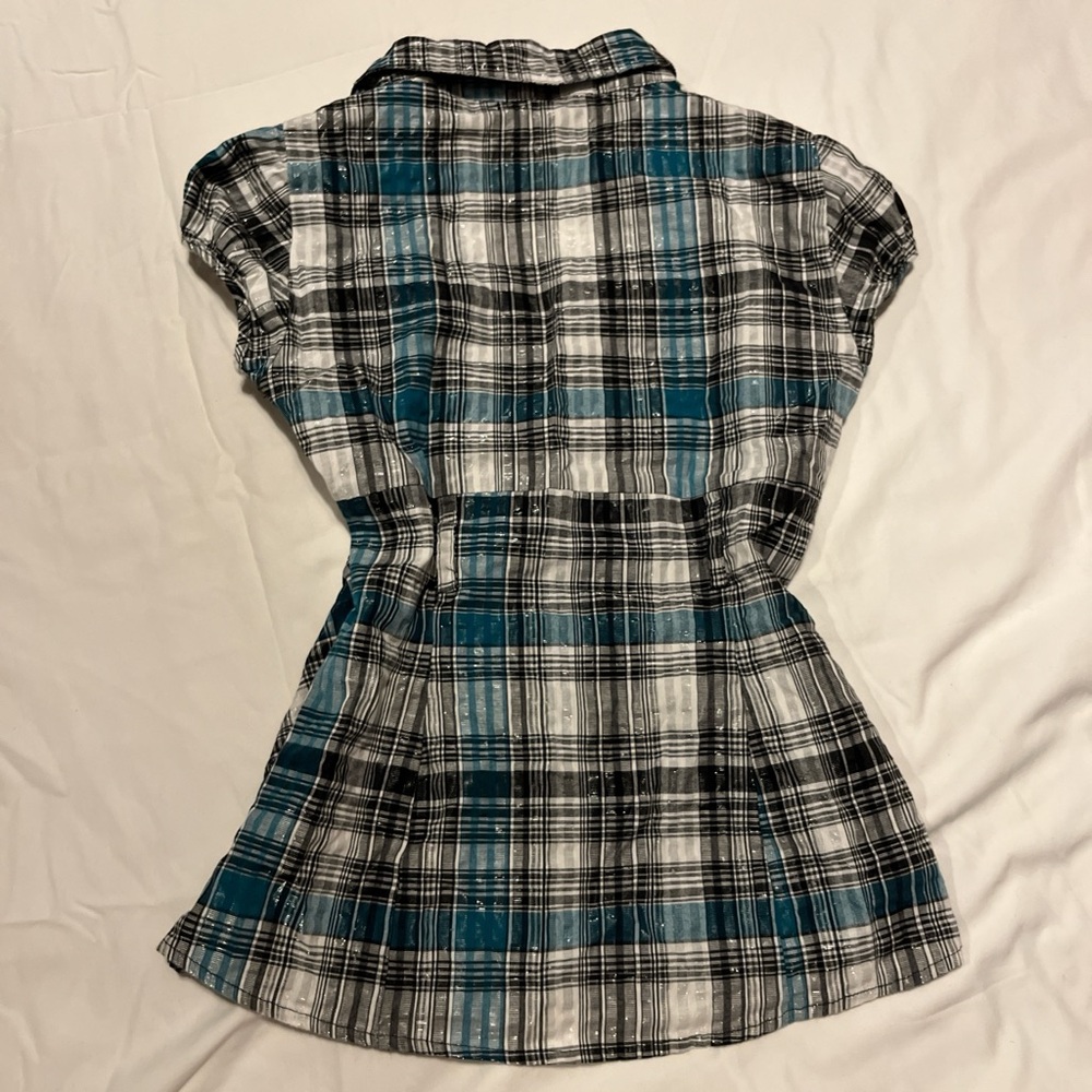 HeartSoul Black and White Plaid Shirt - Picture 2 of 9